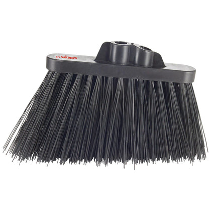 BRAU-9K - Heavy Duty Angle Broom Head, Unflagged Black Bristles Only