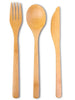 A bamboo flatware set, eco-friendly and stylish, perfect for sustainable dining.



