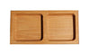 A small bamboo sauce dish with a natural wood finish, perfect for serving sauces, dips, or condiments.



