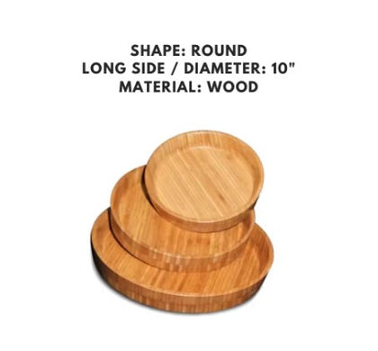 Set of 12 bamboo serving plates/trays, 10 inches, perfect for eco-friendly dining and serving.



