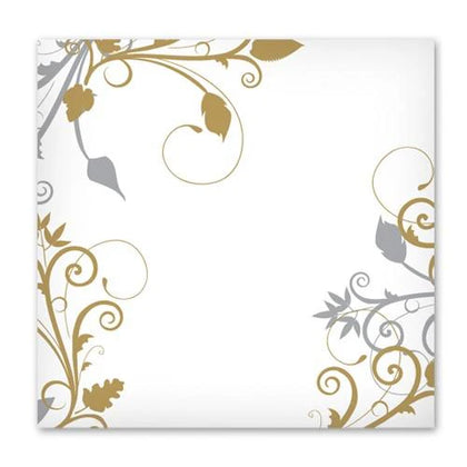 Bella Vite Shimmer Beverage Napkins offer style and convenience. Perfect for cocktails, appetizers, and desserts, these elegant, absorbent napkins are great for weddings, parties, and special events.