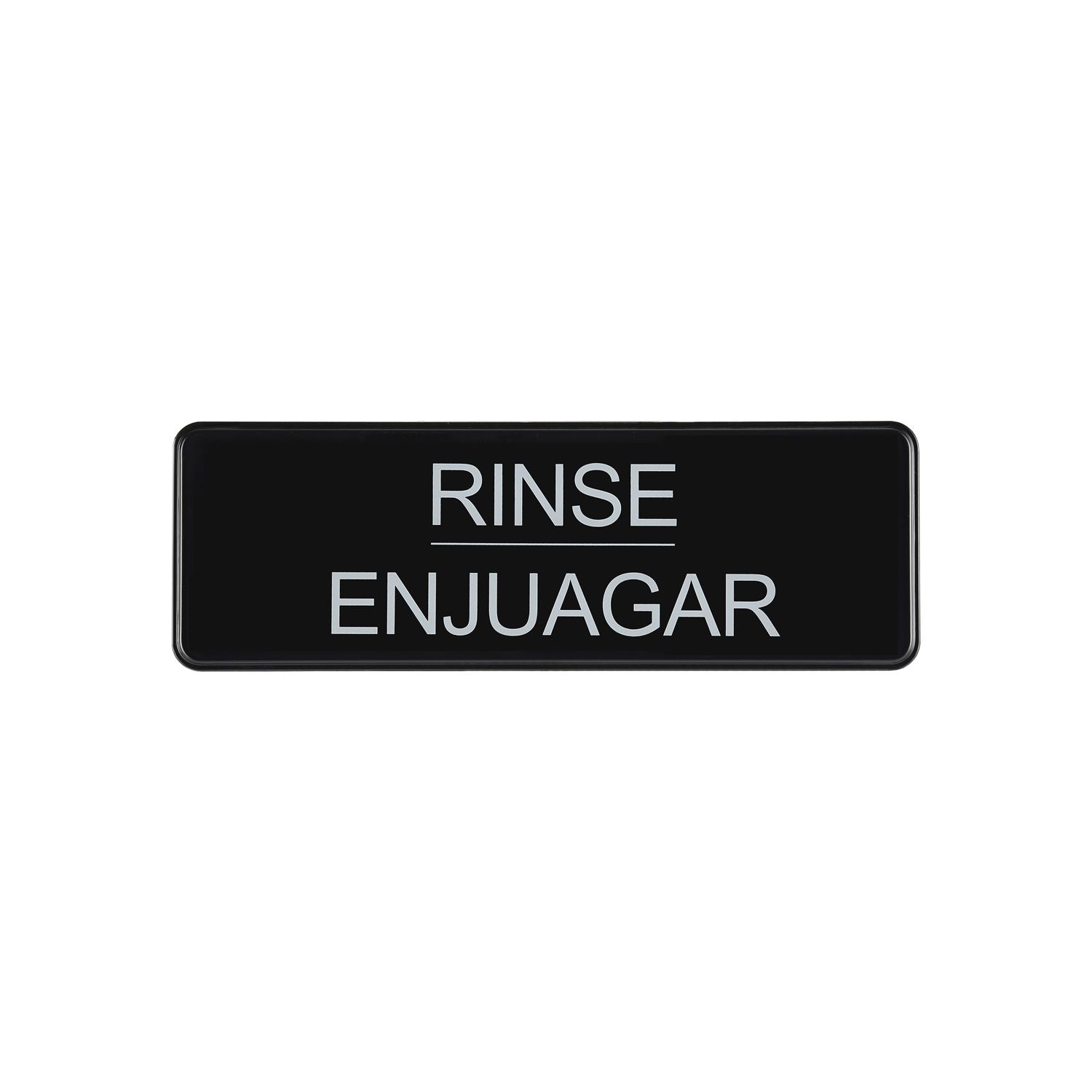 Bilingual Rinse sign 9x3