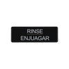 Bilingual Rinse sign 9x3