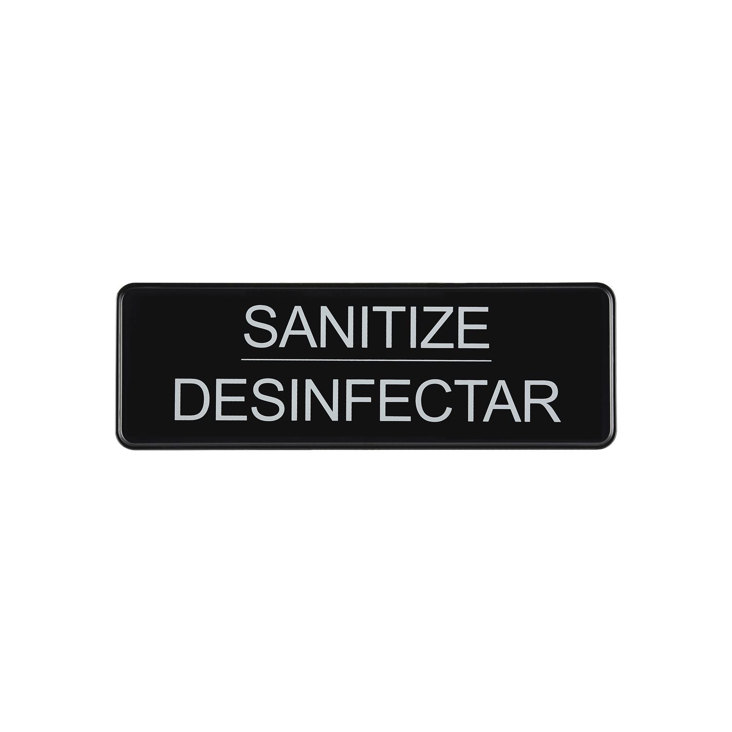 Bilingual Sanitize sign 9x3