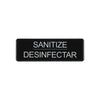 Bilingual Sanitize sign 9x3