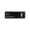 Bilingual men’s restroom compliance sign 9x3