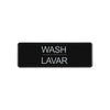 Bilingual wash sign 9x3