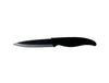 A 4-inch black ceramic paring knife, designed for precision cutting, peeling, and detailed food preparation with a sharp, durable blade.



