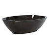 Black Oval Luau Bowl, ideal for serving fruit, salads, or snacks at luau-themed parties, BBQs, or beach events. Durable, stylish, and perfect for enhancing any table setting with tropical elegance.