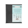 Black faux leather 1-panel menu cover fits 8.5
