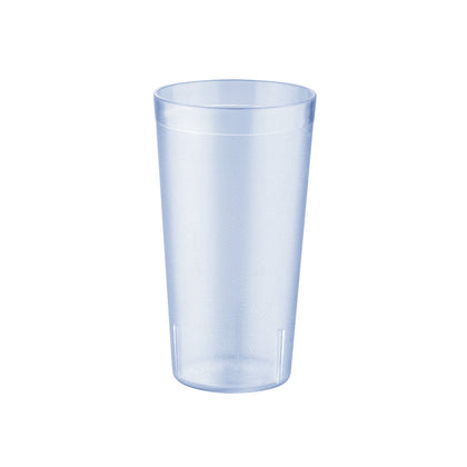Blue 12oz poly tumbler with pebbled texture for a secure grip. Durable, break-resistant, and dishwasher-safe. Perfect for restaurants, cafes, and events. 12-pack for convenient bulk purchases.