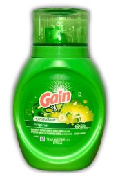 Image of Gain + Aroma Boost Liquid Laundry Detergent Original Scent, 739ml, Case of 6, providing effective cleaning with long-lasting fresh fragrance.