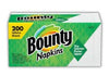 Bounty Napkins, 1-ply, white, 200 per pack, case of 8, soft and absorbent paper napkins for home, office, and events.