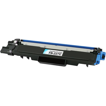 TN227/TN223 Cyan Compatible Toner Cartridge for Brother Printer, high yield up to 2300 pages