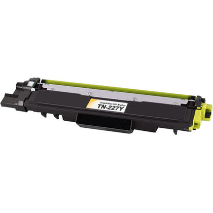 TN227/TN223 Yellow Compatible Toner Cartridge for Brother Printer, high yield up to 2300 pages