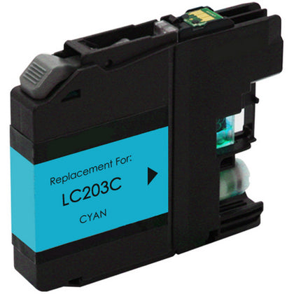 LC203 Cyan Ink Cartridge Compatible for Brother Printer 550 pages