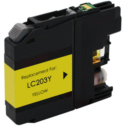 LC203 Yellow Ink Cartridge Compatible for Brother Printer 550 pages