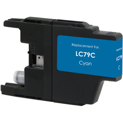 Brother LC79 compatible cyan ink cartridge, high-yield 1200 pages, for MFC-J6510, J6710, J6910 printers