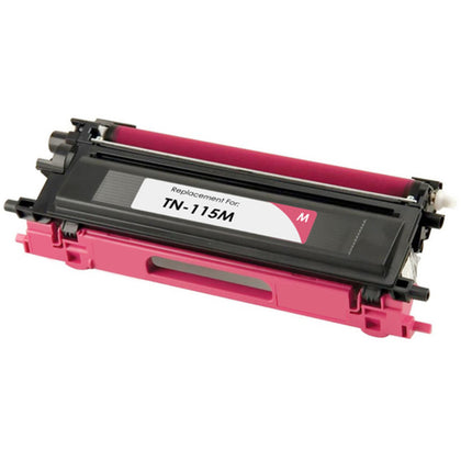 Toner Cartridge TN115M Compatible for Brother Printer, Pink (Magenta), 4000 pages yield.