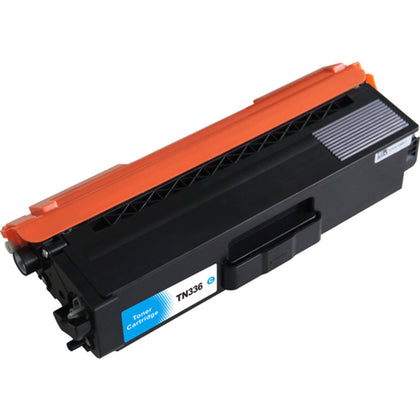 TN336 Cyan compatible toner cartridge for Brother printer, 3,500 pages