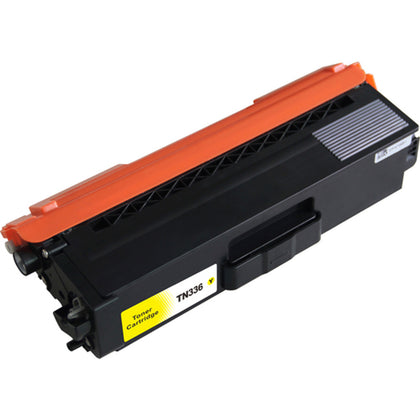 TN315/TN336 Yellow toner cartridge compatible with Brother printers, 3500-page yield, fits HL-L8250CDN, L8350CDW, MFC-L8600CDW models.