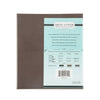 Brown faux leather 4-panel menu cover fits four 8.5 x 11 inch sheets with clear inserts, stitched seams, and reinforced edges; ideal for restaurants; packed by 30 each per case for bulk use