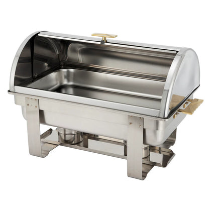 C-5080 -8qt Chafer, Roll Top Cover, S/S, Heavyweight Dallas