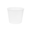 130oz White Round Disposable Paper Food Buckets