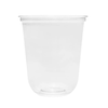 Clear Plastic Disposable U-Shaped Drinking Cups for Iced Coffee