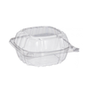 Dart 5.96 x 5.86 Inch Clear Plastic Hinged Clamshell Sandwich Container