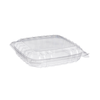 Dart 8.3 x 8.3 Inch Clear Plastic Hinged Clamshell Sandwich Container