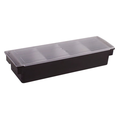 Condiment Holder, 4 Compartment, Black Plastic Base