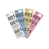 CCK-5BL to CCK-5YL - 500pcs/box Blue, Pink, White and Yellow Coat Check Tickets
