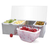 CDP-4, CDP-5 and CDP-6 4,5 and 6 Compartment Stainless Steel Base Condiment Holder