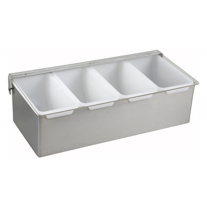 CDP-4, CDP-5 and CDP-6 4,5 and 6 Compartment Stainless Steel Base Condiment Holder