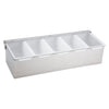 CDP-4, CDP-5 and CDP-6 4,5 and 6 Compartment Stainless Steel Base Condiment Holder