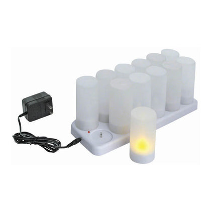 CLR-12S, 12-pieces/pack Rechargeable Votive Tealight Set