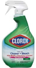 Clorox Clean-Up Disinfecting Cleaner with Bleach Fresh Scent, 946ml (32 fl oz), Case of 12 – powerful disinfectant that kills 99.9% of germs.