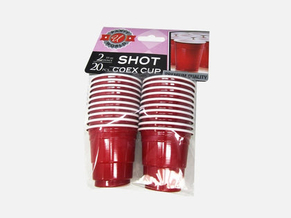 Add a vibrant touch to your party essentials with the Neon Shot Glass Red Coex 2oz, 20 Pack. These brightly colored plastic shot glasses are perfect for serving spirits, mixed shots, or even small dessert portions. Their durable construction makes them ideal for both indoor and outdoor events, while the bold neon red hue adds a fun, eye-catching element to any celebration.