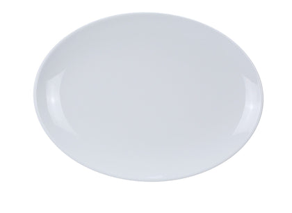 Yanco Oval Platter CO-212 Manufactured from durable and reliable melamine, this dinnerware is popular for being unbreakable and affordable at the same time. They are also NSF listed, which makes them safe for personal or commercial usage. The melamine material of the platter is BPA free, so it doesn't contain any harmful substances.
