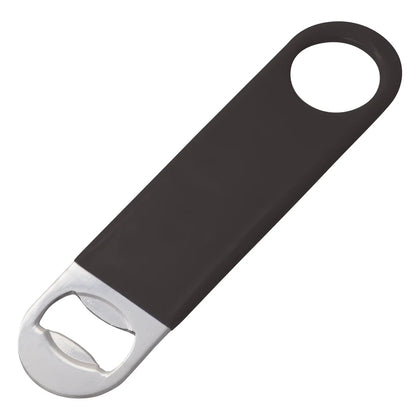 CO-301PB to CO-301PR, Flat Bottle Openers, Blue/Black/Red PVC Coating, SS
