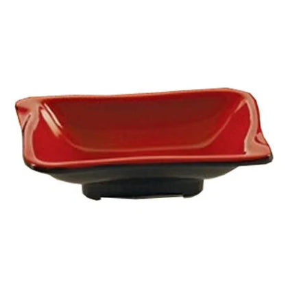 Yanco Sauce Dish CR-0002 is a perfect solution to serve sauces, dips, spices, and herbs that accompany the oriental dishes in your food-serving establishment. Thanks to the high-quality, reliable and affordable melamine material, these sauce dishes can With stand the heavy commercial use. While looking like they are handmade ceramics such dishes won't chip, break, or stain. The Black & Red collection has a stylish two-tone appearance, that will perfectly fit most of the establishments' designs. 