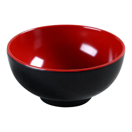Yanco Rice Bowl CR-131 is a great and affordable restaurant tableware. It is made from durable and reliable melamine material, which makes the bowl look like ceramics. You can use these unique round rice bowls to serve such Asian dishes like rice, miso soup, noodles or salads. Thanks to the elegant Black&Red collection style, the rice bowl will perfectly fit any food-serving establishment design. 