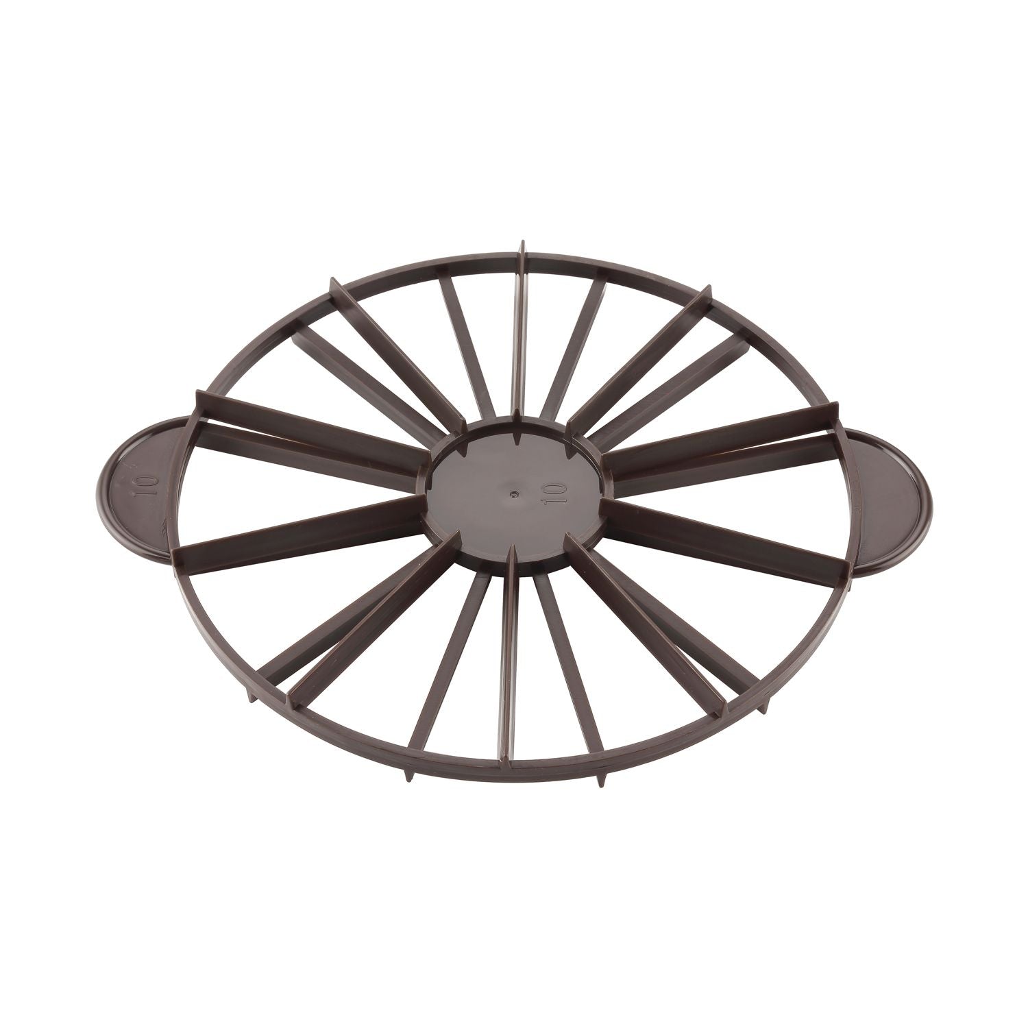 2-sided cake/pie marker with 10/12 cuts for precise portioning, durable stainless steel frame, and easy-to-use design; ideal for bakeries and foodservice; case packed 24, quantity break at 12 each