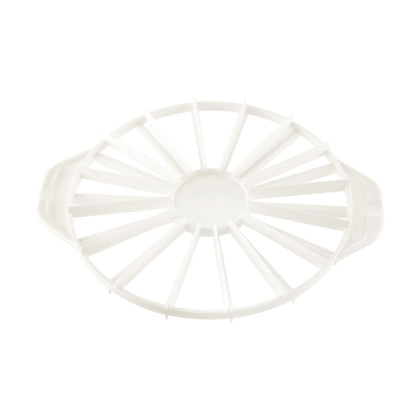 2-sided cake/pie marker with 14/16 cuts for precise portioning, durable stainless steel frame, and easy-to-use design; ideal for bakeries and foodservice; case packed 24, quantity break at 12 each