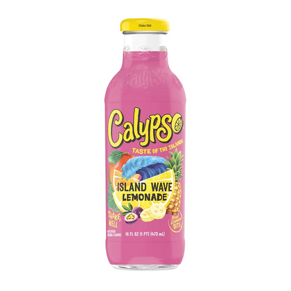 Calypso Island Wave Lemonade 16oz glass bottles Pack of 12