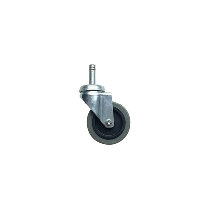 Caster for Trash Can Dolly Round Black 18 inch, smooth-rolling swivel wheel with non-marking tread, heavy-duty design for commercial use, replacement part for janitorial and utility dolly carts