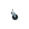 Caster for Trash Can Dolly Round Black 18 inch, smooth-rolling swivel wheel with non-marking tread, heavy-duty design for commercial use, replacement part for janitorial and utility dolly carts