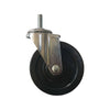Caster for wire shelf chrome-plated, wire shelf epoxy coated, and cart chrome-plated wire series; rust-resistant, offers durable mobility and support. Case packed with 24 casters for heavy-duty use.