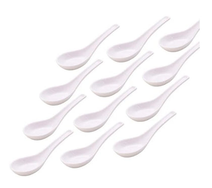 Sleek and sturdy ceramic soup spoon, easy to clean and ideal for both casual and formal dining settings.